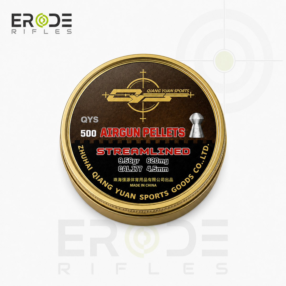 QYS Streamlined 9.56 Gr Airgun Pellets