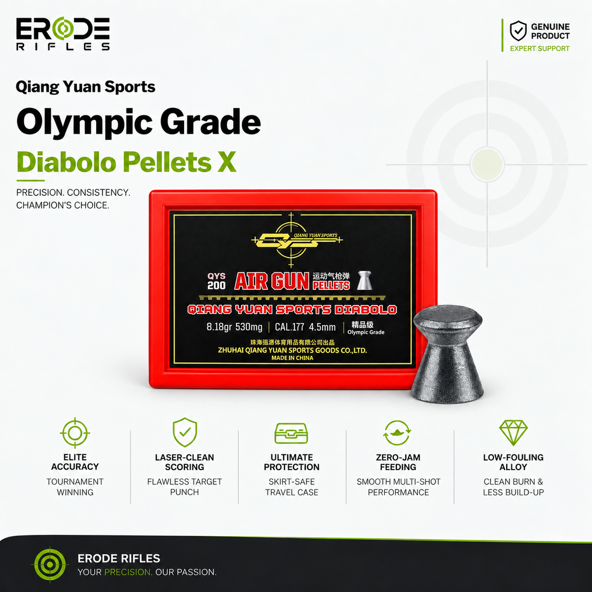 QYS Olympic Grade 8.18gr Pellets