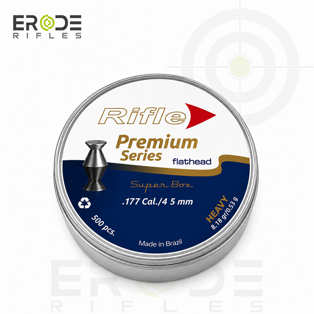 Rifle Premium Series Flathead Heavy 8.18 Grain Air Pellets