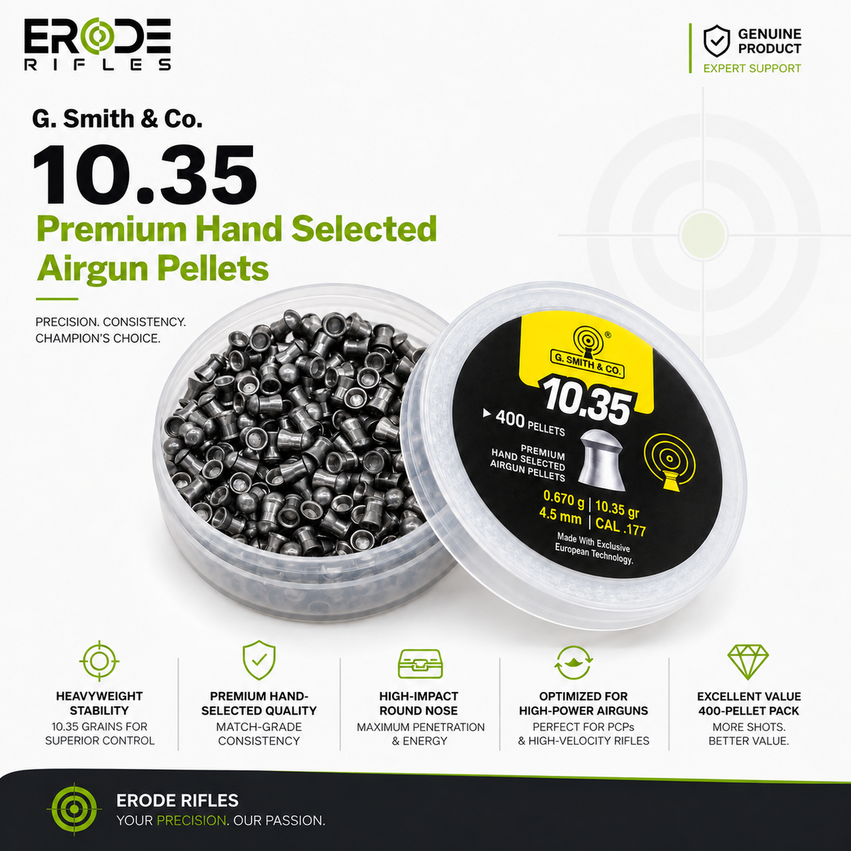 G.SMITH 10.35 Gr Airgun Pellets