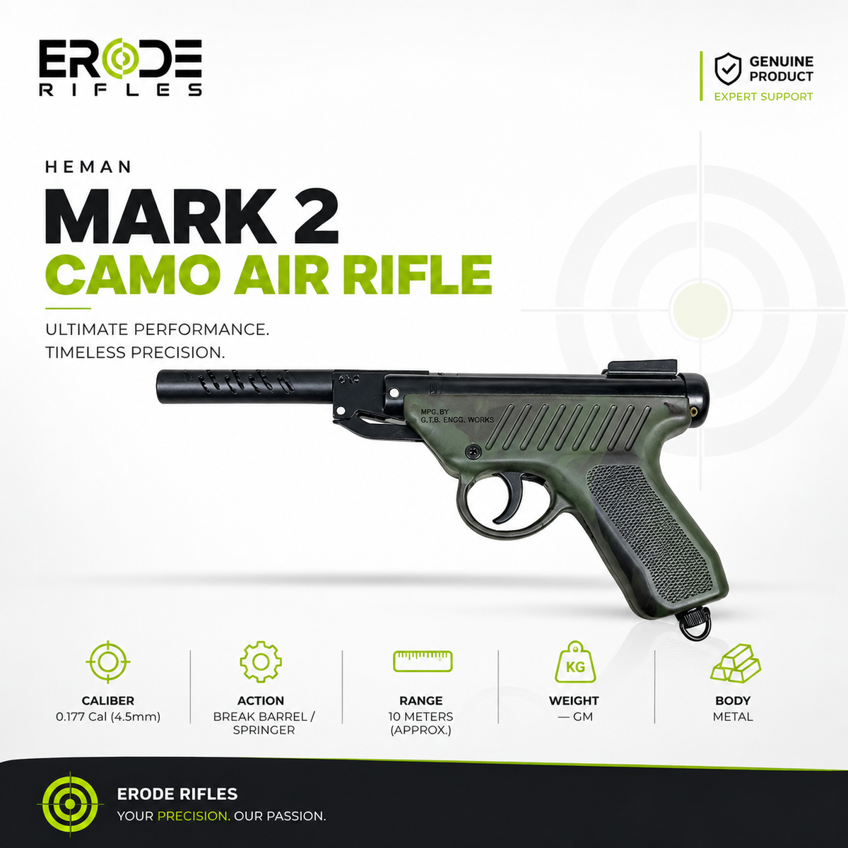 Heman Mark 2 Camo Air Pistol