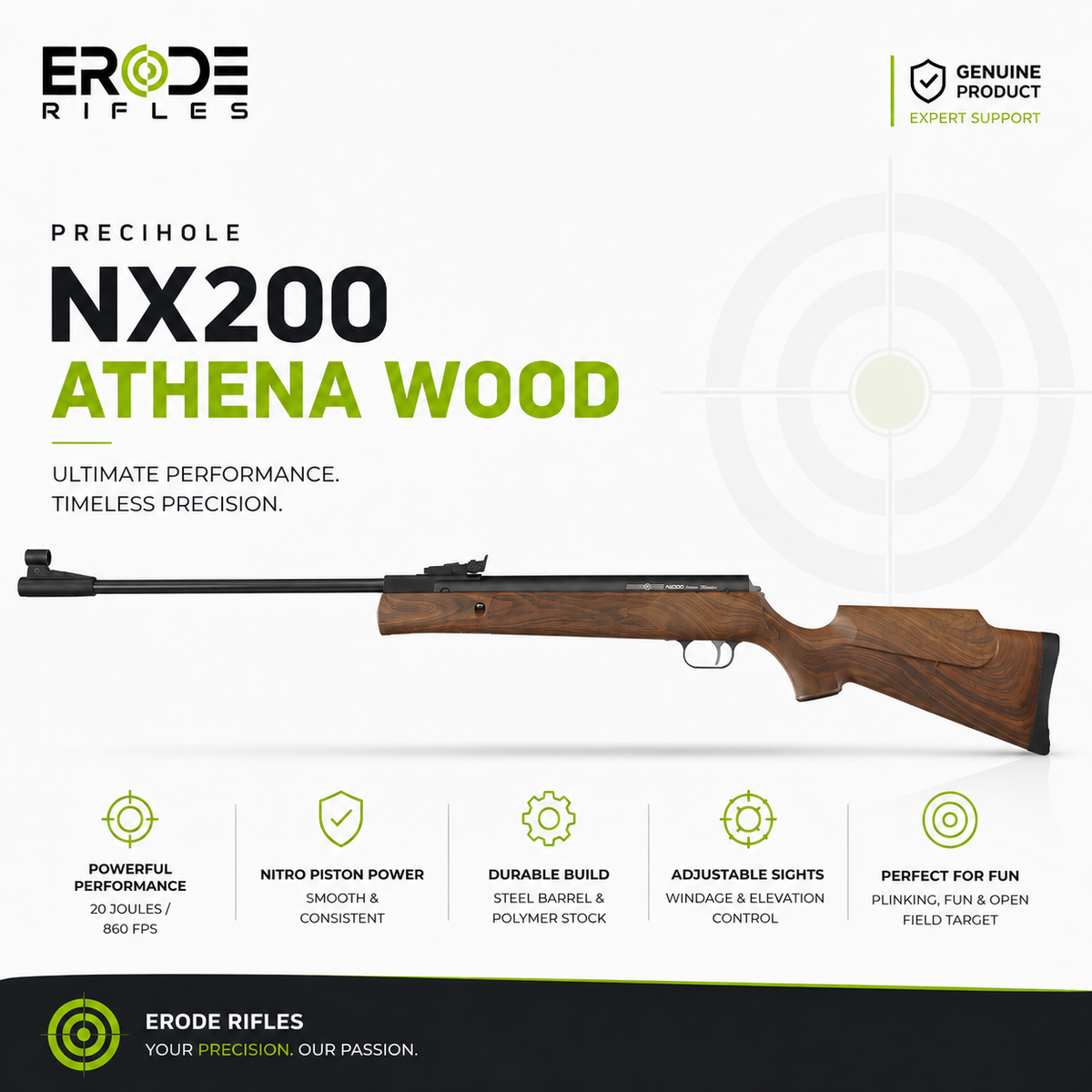 Precihole NX200 Athena Wood Air Rifle