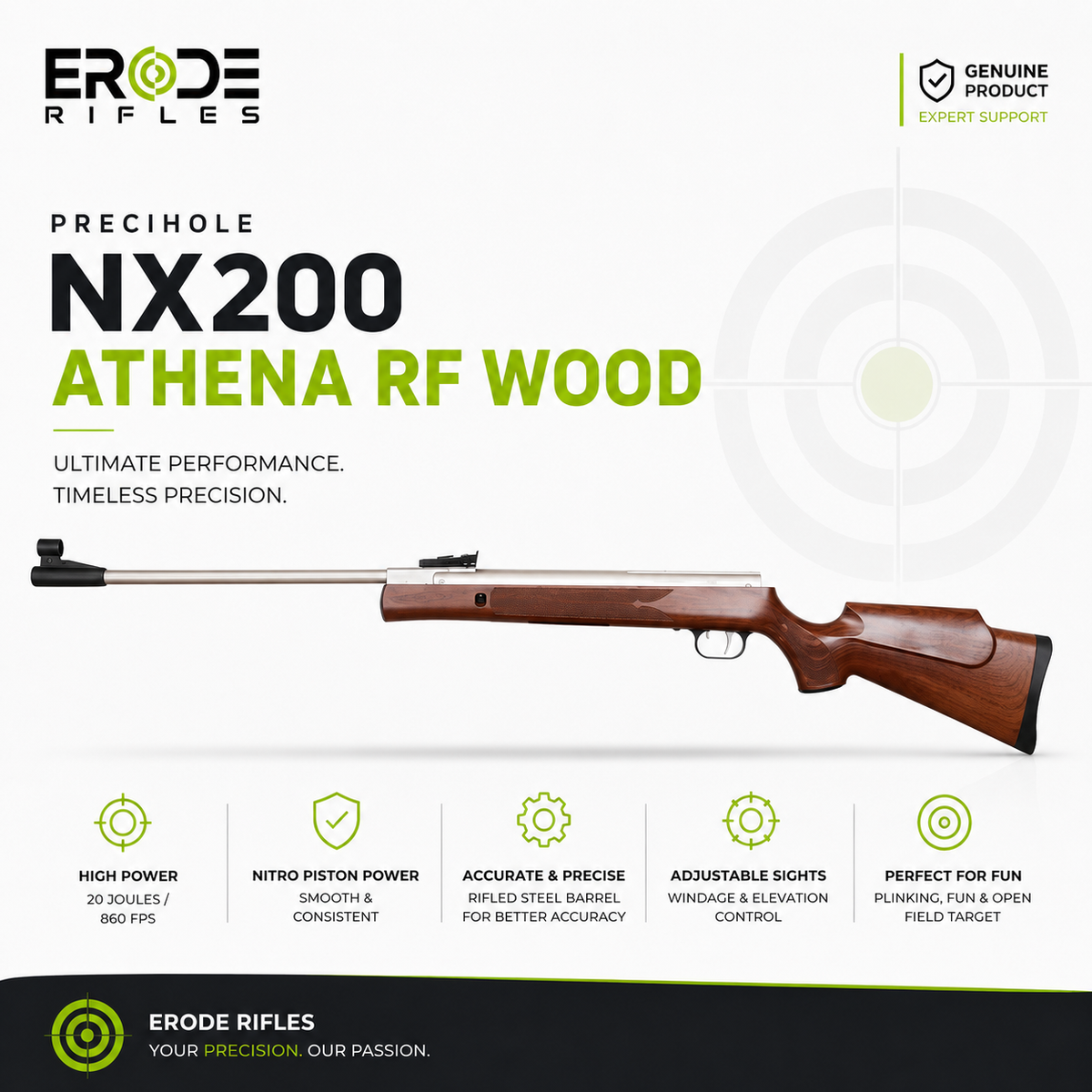 Precihole NX200 Athena RF Wood Air Rifle