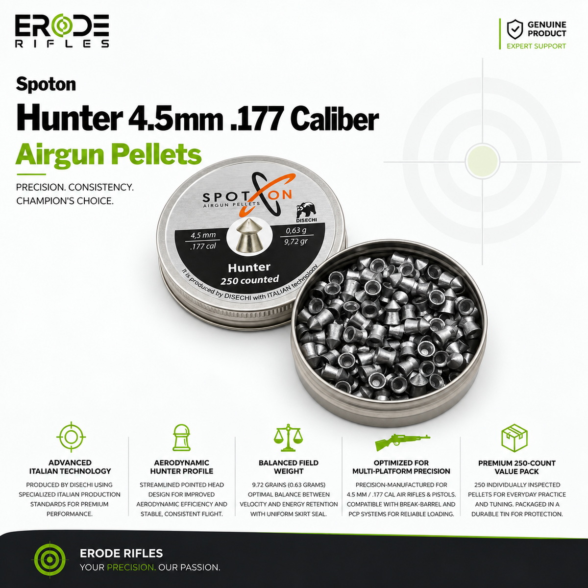 Spoton Hunter 9.72 Grain  Airgun Pellets