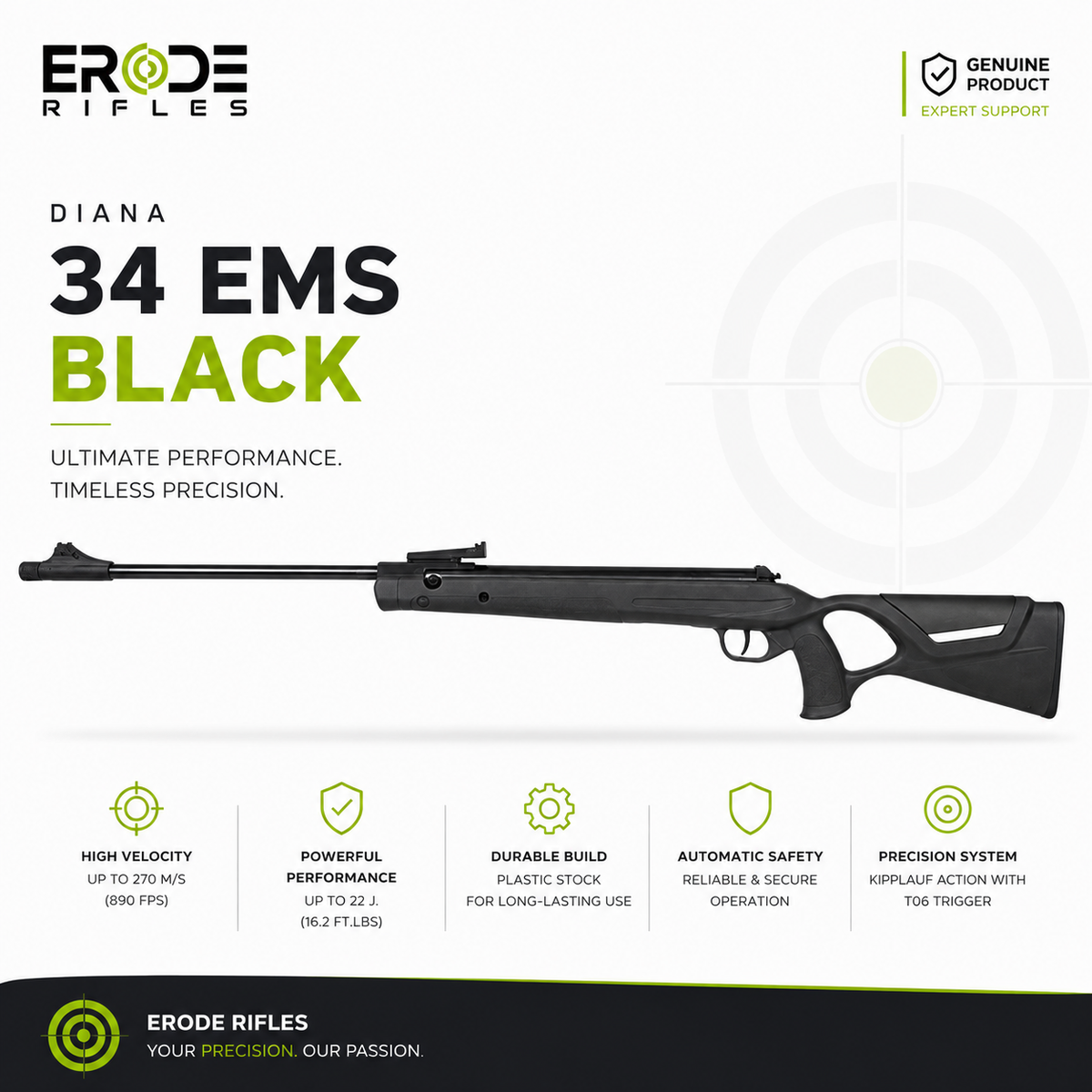 DIANA 34 EMS Black Air Rifle