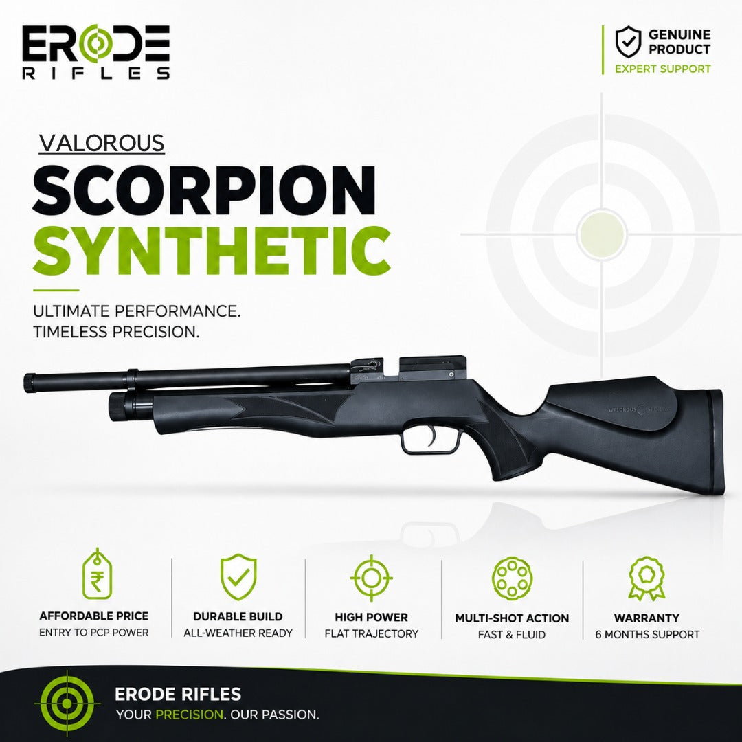 VALOROUS VENOM VERTIGO Side Lever PCP Air Rifle – Black Scorpion .177 Cal