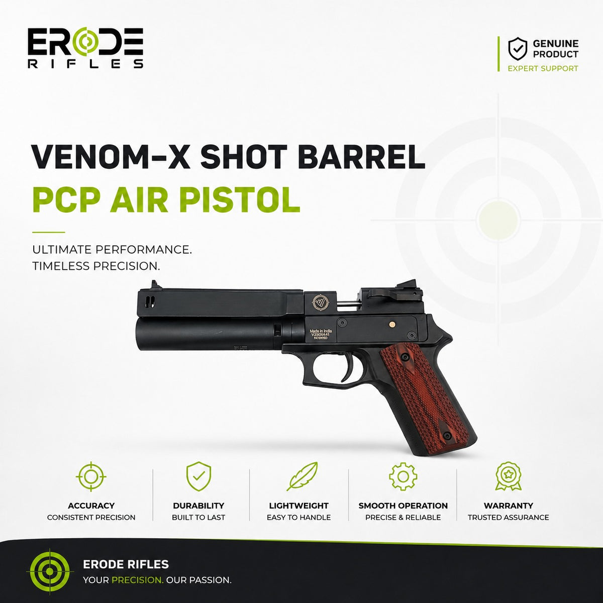Venom-X Shot Barrel PCP Air Pistol