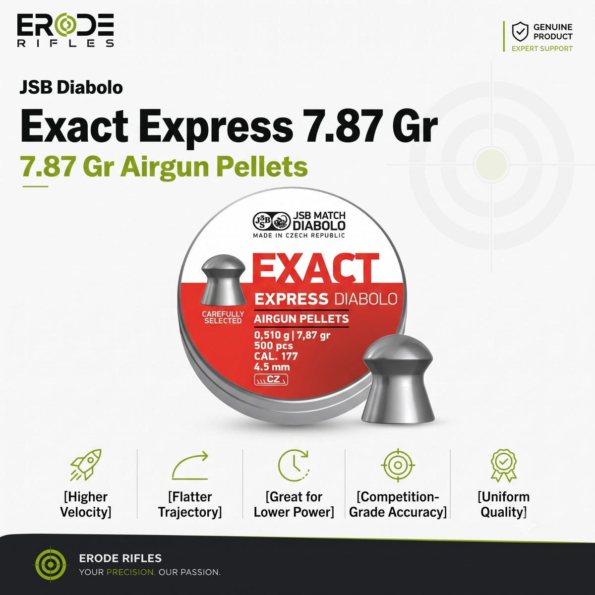JSB Diabolo Exact Express 7.87 Gr Airgun Pellets