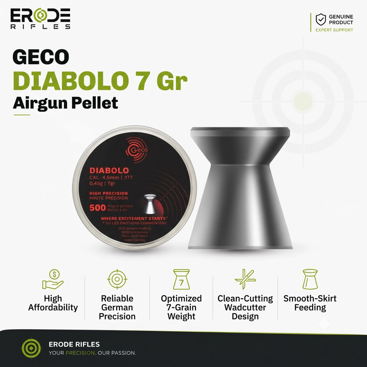 GECO DIABOLO 7 Gr Airgun Pellet