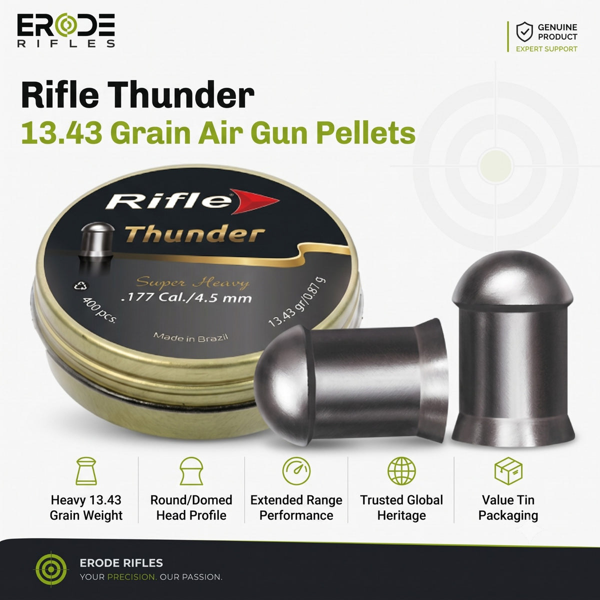 Rifle Thunder 13.43 Grain Air Gun Pellets