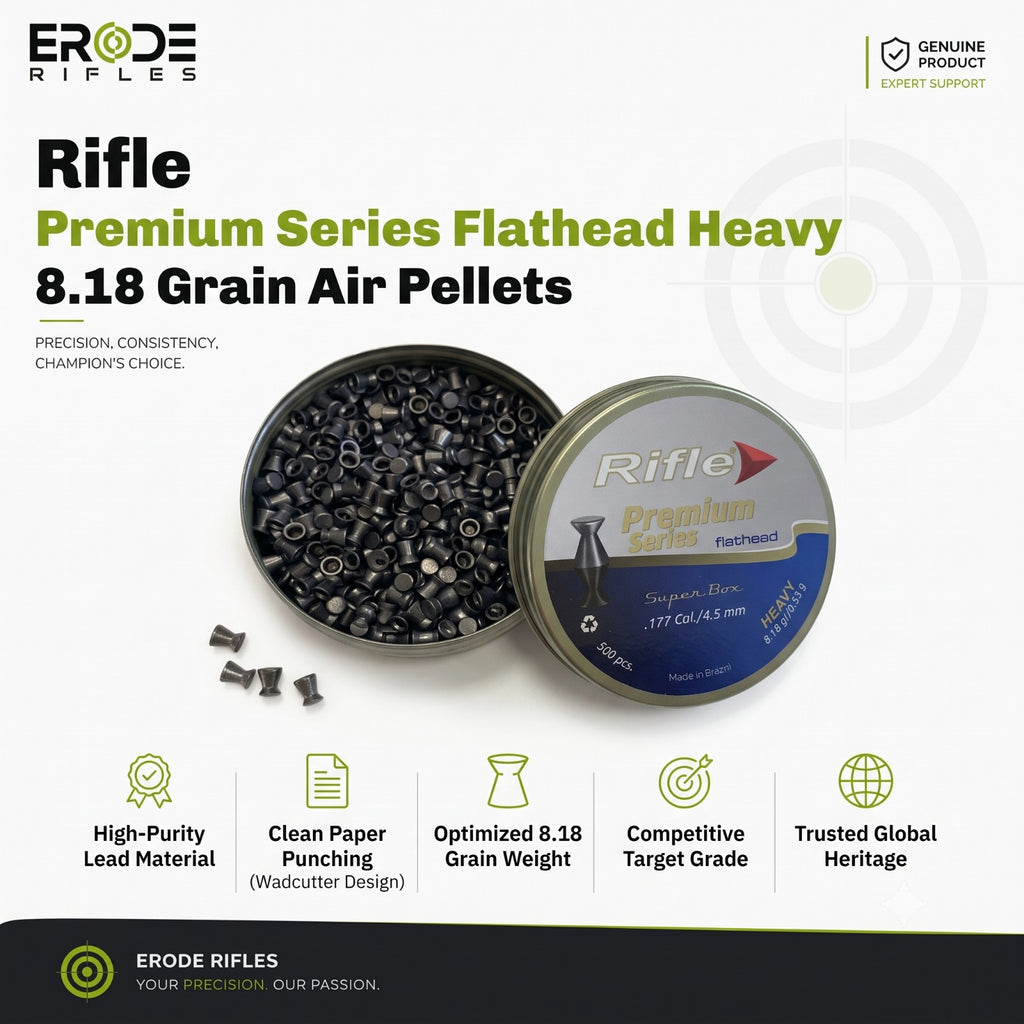 Rifle Premium Series Flathead Heavy 8.18 Grain Air Pellets