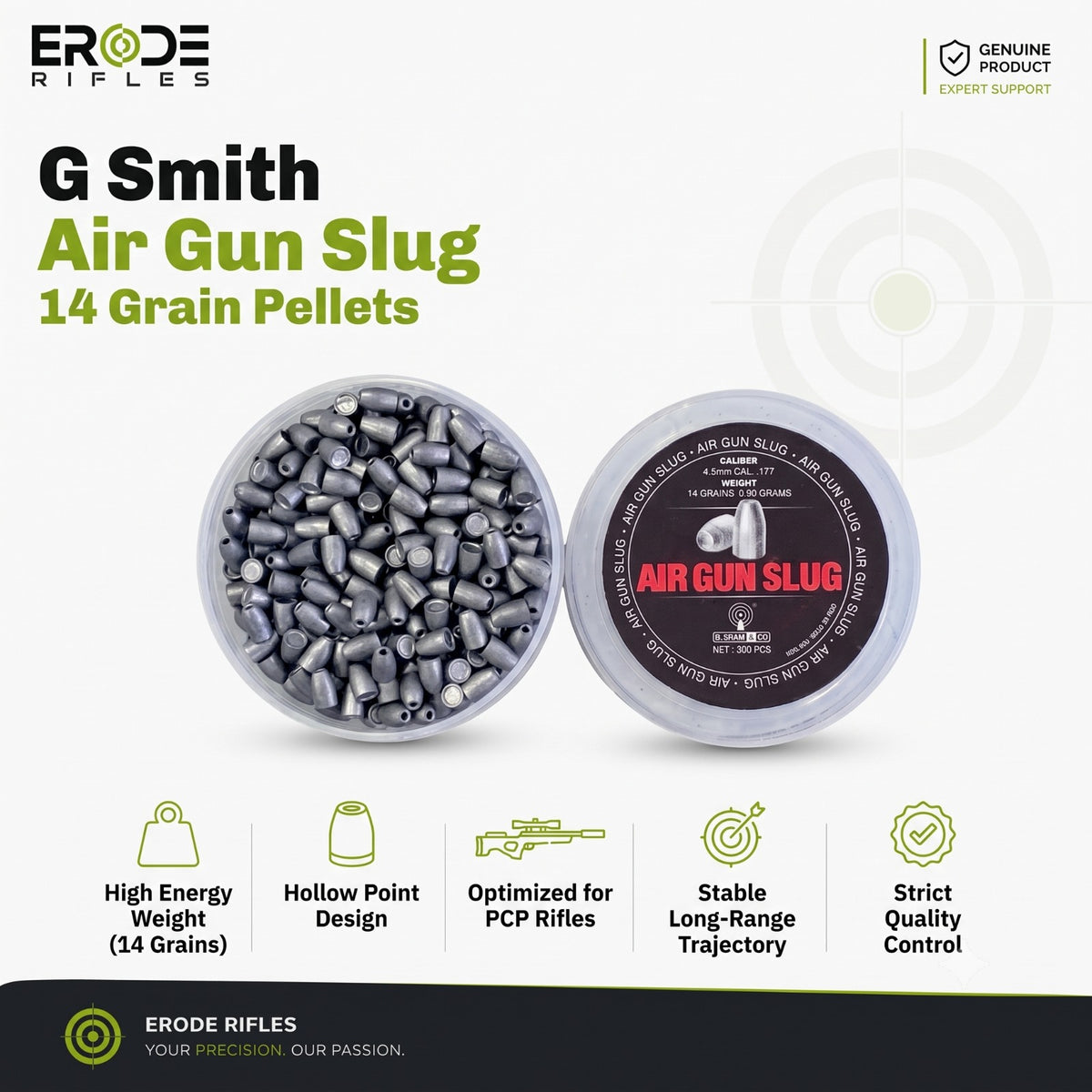 G Smith Air Gun Slug 14 Grain Pellets