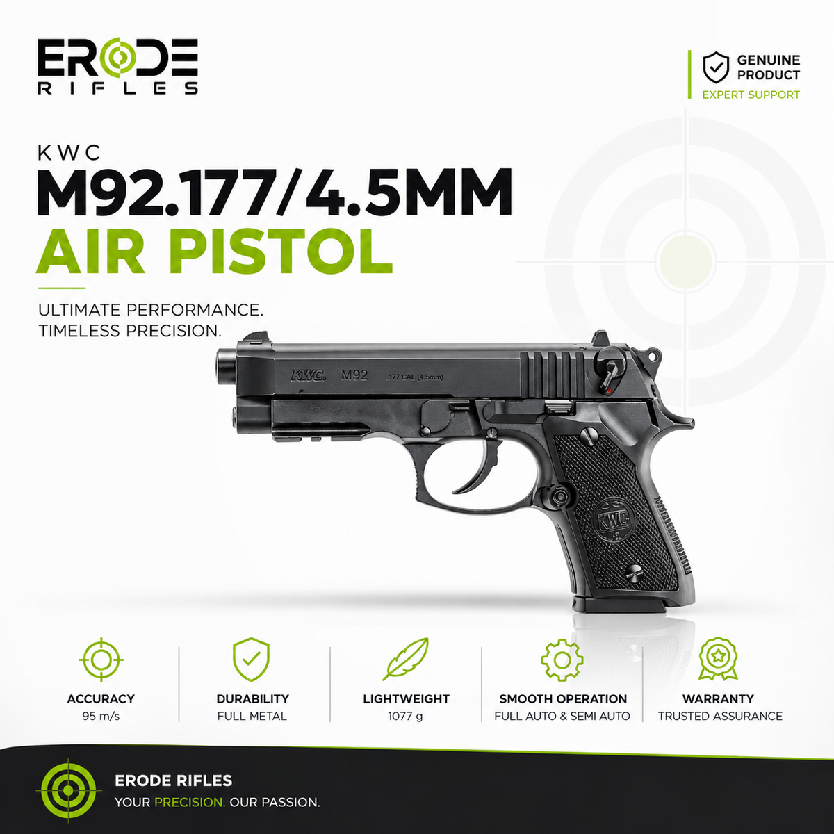 KWC M92 CO₂ Air Pistol – .177 / 4.5 mm